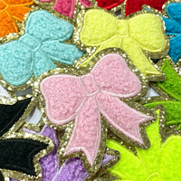 Offre Spéciale personnalisé informatisé Machine broderie auto-adhésif arc patchs pour bricolage Scrapbooking nouveau mignon tissu Logo décoration
