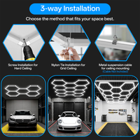 Système d'éclairage LED hexagonal modulaire connectable, panneaux de plafond en nid d'abeille, 6500K, IP20, garantie 2 ans, pour maison, garage, studio