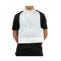 Tablier jetable en polyéthylène (PE) imperméable pour restaurant, idéal pour les fruits de mer et les homards, pour adultes