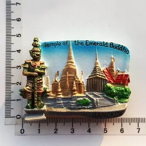 Thailand stock cheap tourist souvenir 3d wholesale resin refrigerator fridge magnet for promotion