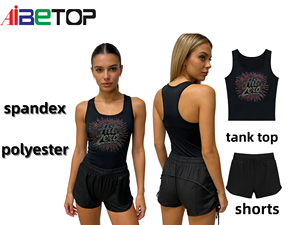 Factory Direct High Quality Spandex Polyester Training Apparel Crop Top And Shorts Options Free Custom Design Low MOQ