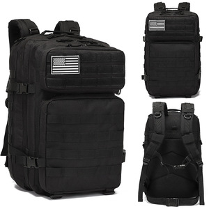 40L Tactical Assault Backpacks <strong>Rucksacks</strong> for Outdoor Hiking <strong>Camping</strong> Trekking Hunting Black Backpack - Product Image 1