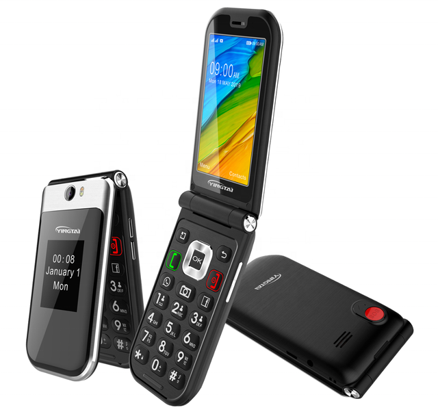 Newest 2.8 Inch LTE 4G Celulares Simples Telef Mobil Senior SOS Android Button Phone