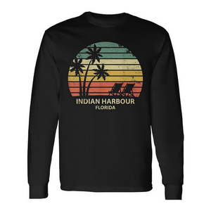T-shirt vintage à manches longues Indian Harbour Florida, design rétro plage - Product Image 2
