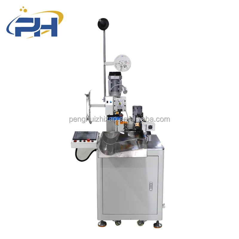 Full Automatic Single Head Cutting Wire Stripping And Twisting Machine Crimping Flag Terminal Press Machine
