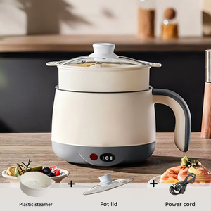 Casserole Intérieure en Acier Inoxydable Haut de Gamme avec Couvercle en Verre Trempé 1,8 L, Casserole Électrique Rapide Multifonctionnelle pour Usage Domestique et Extérieur - Product Image 2