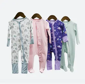 Hongbo-Pijama de manga larga con capucha para niños y niñas, ropa de dormir de algodón suave y cómoda, para recién nacidos, 0 a 12 meses