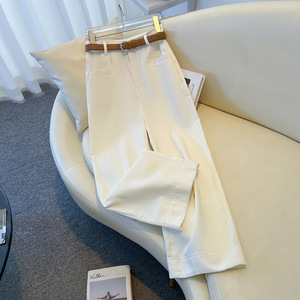 Summer New Vintage Casual Straight Leg <strong>Jeans</strong> for <strong>Women</strong> Hot-Selling Slim Fit <strong>Cropped</strong> Denim Pants Small Size Wide-Leg Styles - Product Image 1