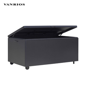 VANRIOS vente en gros 160*90 * H74cm bacs <span class=keywords><strong>de</strong></span> <span class=keywords><strong>rangement</strong></span> extérieurs étanches pour jardin en aluminium conteneurs <span class=keywords><strong>cube</strong></span> en métal coussin boîte armoire patio - Product Image 3