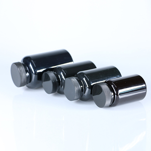 Black Plastic Pill Medicine Bottle Pharmaceutical Capsule <b>Container</b> Jar Health Care Supplement <b>Tablet</b> Nutrition Powder Bottle - Product Image 2