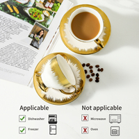 Vente en gros 2025 nouvelles tasses créatives en céramique tasse à café de style européen coffret cadeau promotionnel tasse à café et soucoupe