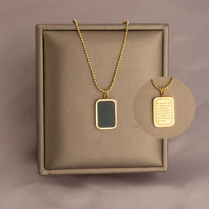 Collana in oro placcato oro 18K in acciaio inox zircone cuore lettera ciondolo collana per donne ragazze - Product Image 6