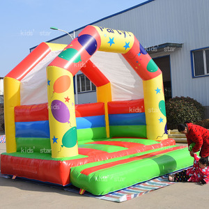 Château gonflable compact pas cher pour fêtes, en PVC écologique, capacité 480 kg, pour 3 à 12 enfants, 3m x 4m x 3m - Product Image 3