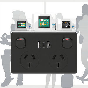 Enchufe de Pared Leishen SP-9622 10A AU con 3 Puertos USB A y 1 Puerto USB C, Diseño Delgado Blanco/Negro de Doble Salida - Product Image 3