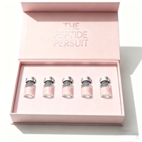 Ensemble de flacons de peptides personnalisés avec marque, 5 flacons de 2 à 10 ml, avec boîte et étiquettes imprimées sur mesure