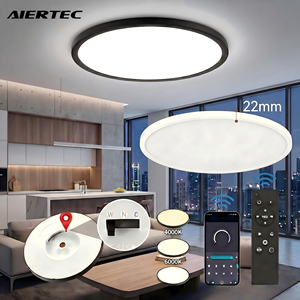 Ultra Thin LED <b>Ceiling</b> <b>Light</b> 22mm Surface Mount Remote Control Dimmable 3000K-6000K for Living Room - Product Image 1