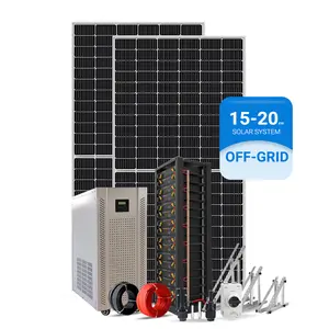 محطة نظام الطاقة الكهروضوئية بالطاقة الشمسية خارج الشبكة عالية الجودة 15 كيلو وات 17 كيلو وات 18 كيلو وات 19 كيلو وات 20 كيلو وات طاقة مخصصة بالمنزل