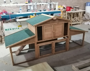 <span class=keywords><strong>Cage</strong></span> à lapins en bois pour l'extérieur et l'intérieur, imperméable, avec escalier et bac de nettoyage - Product Image 6