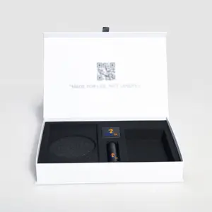 Custom Print Logo White Design Luxury Magnetic Cosmetic Skincare Set Packaging Gift Box With Foam Insert