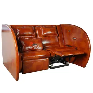 Luxury Electric Recliner Cinema Sofa Double Movie Theater Seat Sofa For Commercial Theater