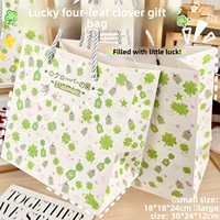 Sac fourre-tout de luxe motif papillon et muguet, style Instagram, motif dessin animé, épaissi, grande capacité, sac en carton blanc offset