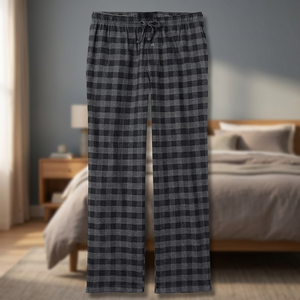 Pantalon de pyjama en toile imperméable pour homme, coupe droite, motif automne-printemps, avec cordon de serrage - Product Image 3