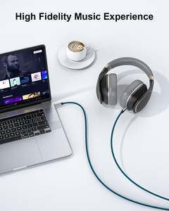 Cable de Audio Auxiliar de Alta Fidelidad de 3.5mm TRS, Macho a Macho, con Trenzado de Nailon, Conector Estéreo (1/8") para Auto, Auriculares, Altavoces - Product Image 4