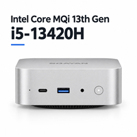 Intel Core i5 13420H Mini PC 16GB LPDDR4 RAM 512GB M.2 PCIe SSD 2.5G LAN WiFi6 Komputer Mini Bisnis Hemat Daya Windows 11 Pro