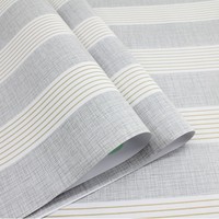 Papier peint auto-adhésif moderne et minimaliste en PVC texturé lin, imperméable, ignifuge et résistant aux flammes pour dortoirs et espaces de divertissement