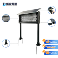 Système de lampe anti-moustiques à capteur automatique, étanche, à énergie solaire, pour jardin extérieur, avec lumière UV, anti-insectes