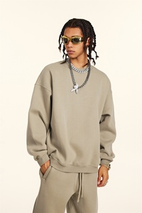 <span class=keywords><strong>Sweat</strong></span>-shirt unisexe en molleton de coton surdimensionné, col rond, personnalisable avec broderie de logo, pour <span class=keywords><strong>homme</strong></span>, hiver, uni - Product Image 5