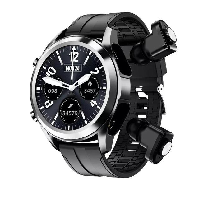 Popular T10 TWs Headset Wireless Smart Watch BT Call Music Sports 2-in-1 Smart Bracelet Watch IP67 Compass Sleep Tracker