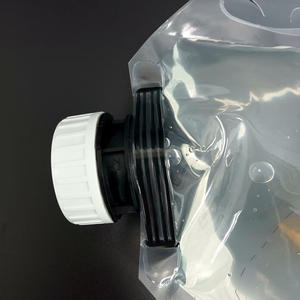 Sac scellé transparent en PE de 1L, pochette souple portable avec bec verseur pour eau minérale, boissons, jus et aliments liquides - Product Image 2