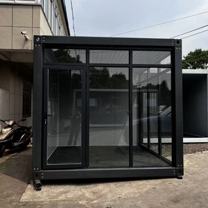 Precios baratos Casa pequeña de lujo Casas portátiles pequeñas Prefabricadas Casa contenedor de vidrio de alta calidad <span class=keywords><strong>para</strong></span> oficina Hotel - Product Image 1
