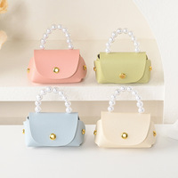 Mini porte-clés créatif en cuir PU, accessoires pendentifs, sac à perles et porte-monnaie pour sacs cadeaux d'enfants