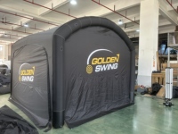 Tente de simulateur de golf gonflable portable avec logo personnalisé, en tissu Oxford, pour la pratique du golf et la promotion d'événements