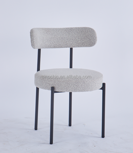 北欧モダンメタルフレームクラブチェアファブリックダイニングルームチェア卸売河北ホームホテルモダンソーサーチェア - Product Image 1