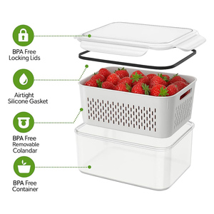 Recipiente para Almacenamiento de Alimentos Multifuncional, Apto para Microondas, Hermético, Resistente al Agua y al Congelador, Fabricado con PP de Grado Alimenticio y Anillo de Silicona, Moldeado por Inyección - Product Image 5