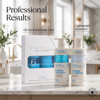 Ensemble Shampoing et Après-Shampoing Croissance Capillaire à la Caféine et Biotine Marque Blanche Anti-Chute Bloqueur de DHT Sans Sulfate 2*300ml Adultes