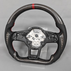 Marco de Volante de Fibra de Carbono Real para Volkswagen <span class=keywords><strong>Golf</strong></span>, Passat, <span class=keywords><strong>GTI</strong></span>, R, Transporter, Cabrio, Vento - Product Image 1