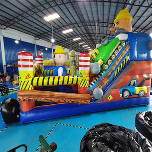 Tobogán Inflable Temático de Construcción, Castillo Hinchable Comercial, Brincolín para Niños, Equipo de Juego - Product Image 2