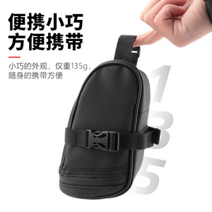Yueli Bicycle Saddle Bag Black PVC Waterproof Durable Easy Installation <b>Cycling</b> Gear Rear Storage Bag - Product Image 5