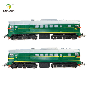 Modèle de scène de <span class=keywords><strong>train</strong></span> vert à l'échelle 1/87, matériel de table de sable DIY, paysage miniature, multi-scènes, jouet télécommandé en métal moulé sous pression - Product Image 1