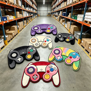 Alfombra Personalizada con Diseño de Control de Videojuegos, Alfombra de Felpa Gruesa con Forma Irregular, Alfombra de Área con Diseño de Dibujos Animados - Product Image 1