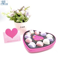 Heart shape Macaroon tin box cake tin cans with lid