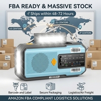 Ready to Ship Emergency Solar Hand Crank Radio With SOS Alert NOAA Weather Radio Power Bank Wireless Speaker