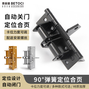 Automatic <b>Door</b> Closing <b>Spring</b> Hinge 180 Degree Soft Closing Iron <b>Door</b> Hinge For Wooden <b>Door</b> Installation Positioning - Product Image 2