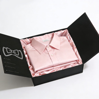 Boîte cadeau personnalisée avec logo, ensemble de boîtes d'emballage magnétiques de qualité supérieure pour chemises, boîtes d'emballage en papier pliable pour vêtements