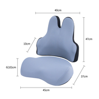 Oreiller orthopédique en mousse à mémoire de forme pour soulager les douleurs lombaires, la sciatique, le soutien lombaire, pour dormir et en avion, amovible et lavable