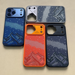 Coque de protection arrière <span class=keywords><strong>mate</strong></span> anti-chute pour iPhone 17 <span class=keywords><strong>Pro</strong></span> Max avec motif Fashion Dot Mountain Star Gild - Product Image 5